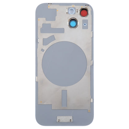 For iPhone 15 Plus Glass Battery Back Cover with Camera Lens Cover(Blue) - Back Cover by buy2fix | Online Shopping UK | buy2fix
