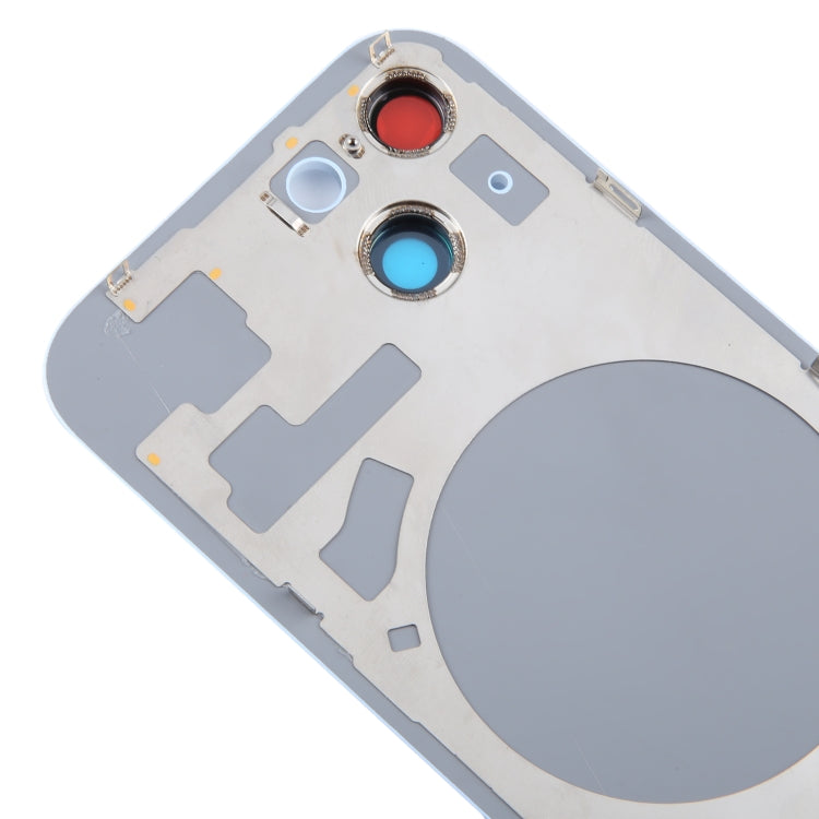 For iPhone 15 Plus Glass Battery Back Cover with Camera Lens Cover(Blue) - Back Cover by buy2fix | Online Shopping UK | buy2fix