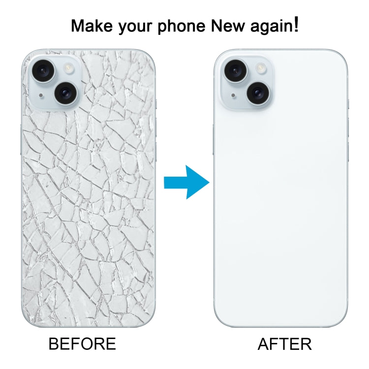 For iPhone 15 Plus Glass Battery Back Cover with Camera Lens Cover(Blue) - Back Cover by buy2fix | Online Shopping UK | buy2fix