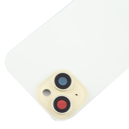 For iPhone 15 Plus Glass Battery Back Cover with Camera Lens Cover(Yellow) - Back Cover by buy2fix | Online Shopping UK | buy2fix