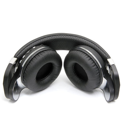 Bluedio T2+ Turbine Wireless Bluetooth 4.1 Stereo Headphones Headset with Mic & Micro SD Card Slot & FM Radio, For iPhone, Samsung, Huawei, Xiaomi, HTC and Other Smartphones, All Audio Devices(Black) - Headset & Headphone by Bluedio | Online Shopping UK | buy2fix