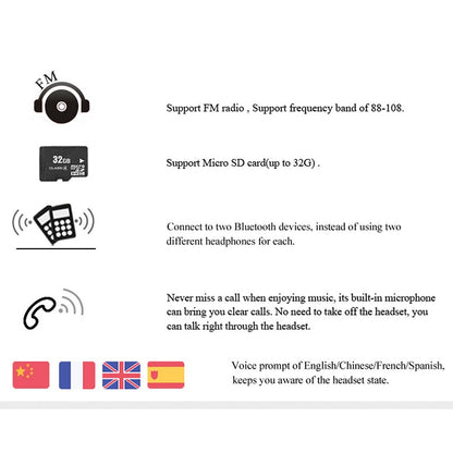 Bluedio T2+ Turbine Wireless Bluetooth 4.1 Stereo Headphones Headset with Mic & Micro SD Card Slot & FM Radio, For iPhone, Samsung, Huawei, Xiaomi, HTC and Other Smartphones, All Audio Devices(Black) - Headset & Headphone by Bluedio | Online Shopping UK | buy2fix