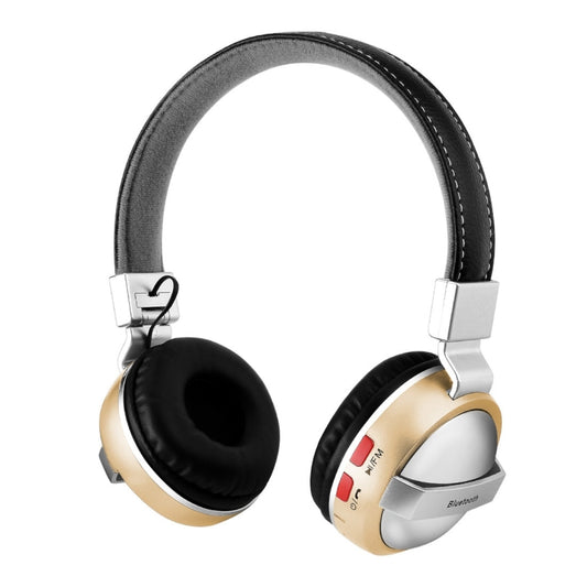 BTH-868 Stereo Sound Quality V4.2 Bluetooth Headphone, Bluetooth Distance: 10m, Support 3.5mm Audio Input & FM(Gold) - Headset & Headphone by buy2fix | Online Shopping UK | buy2fix