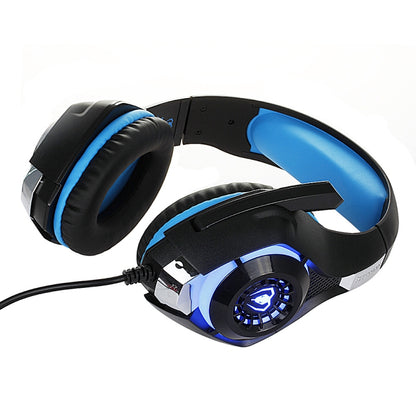 Beexcellent GM-1 Stereo Bass Gaming Wired Headphone with Microphone & LED Light, For PS4, Smartphone, Tablet, PC, Notebook(Blue) by buy2fix