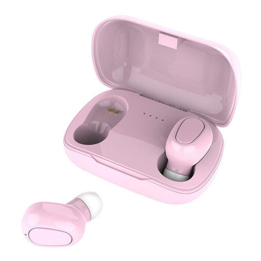 L-21 9D Sound Effects Bluetooth 5.0 Touch Wireless Bluetooth Earphone with Charging Box, Support HD Call (Pink) by buy2fix