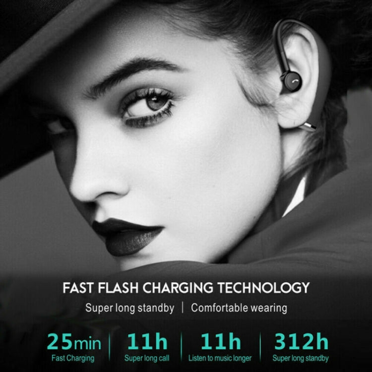 F680 Bluetooth 5.0 Fast Charging Wireless Business Sports Bluetooth Earphone (Pink) by buy2fix