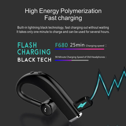 F680 Bluetooth 5.0 Fast Charging Wireless Business Sports Bluetooth Earphone (Pink) by buy2fix