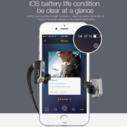 J2 Bluetooth 4.2 Binaural Hanging Type Wireless Sports Bluetooth Earphone, Built-in Memory (Gold) by buy2fix