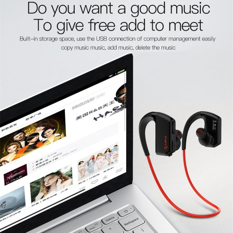 J2 Bluetooth 4.2 Binaural Hanging Type Wireless Sports Bluetooth Earphone, Built-in Memory (Red) by buy2fix