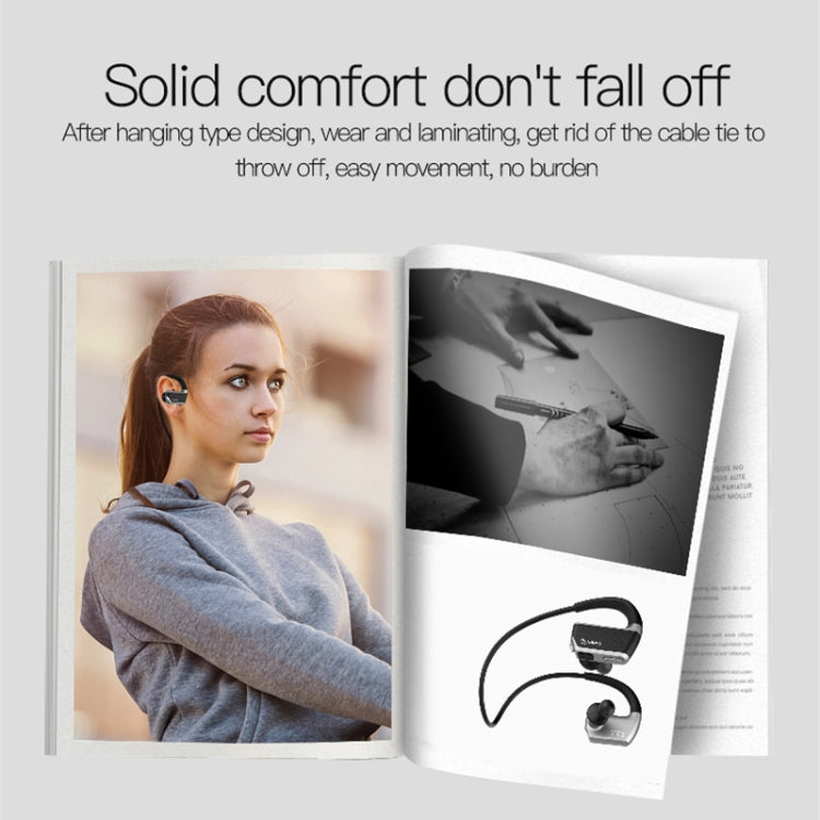 J2 Bluetooth 4.2 Binaural Hanging Type Wireless Sports Bluetooth Earphone, Built-in Memory (Silver) by buy2fix