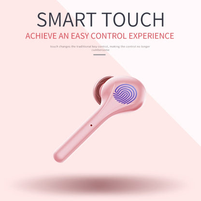 K88 Bluetooth 5.0 TWS Touch Binaural Wireless Stereo Sports Bluetooth Earphone with Charging Box(Pink) by buy2fix