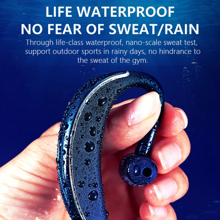 V7 Bluetooth 5.0 Business Style Wireless Stereo Sports Bluetooth Earphone, Support Inform Caller Name (Black) by buy2fix