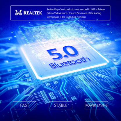 V7 Bluetooth 5.0 Business Style Wireless Stereo Sports Bluetooth Earphone, Support Inform Caller Name (Black) by buy2fix