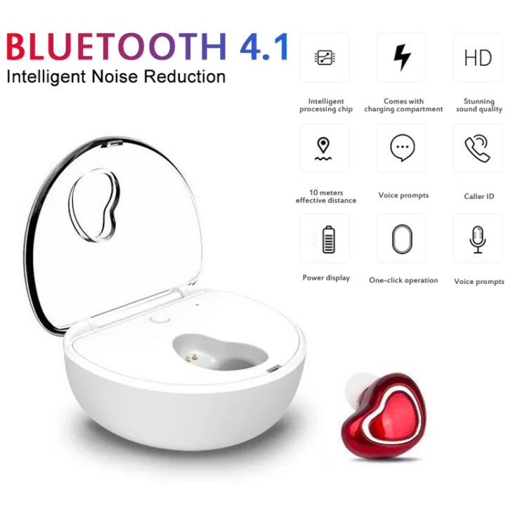 X7 Bluetooth 4.1 Mini Invisible Wireless Sports Bluetooth Earphone with Charging Box (Flesh Color) by buy2fix