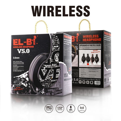 B1 Graffiti Pattern Wireless Bluetooth V5.0 Headset (Black White) by buy2fix