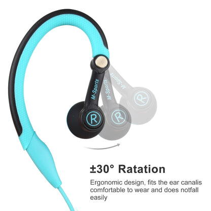 Mucro MB-232 Running In-Ear Sport Earbuds Earhook Wired Stereo Headphones for Jogging Gym(Blue) by Mucro