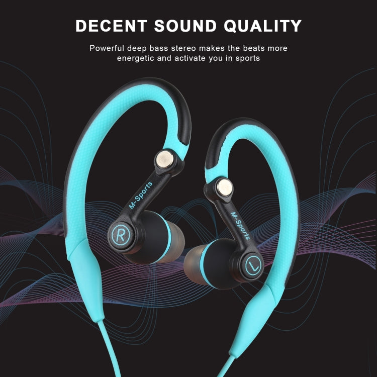 Mucro MB-232 Running In-Ear Sport Earbuds Earhook Wired Stereo Headphones for Jogging Gym(Blue) by Mucro