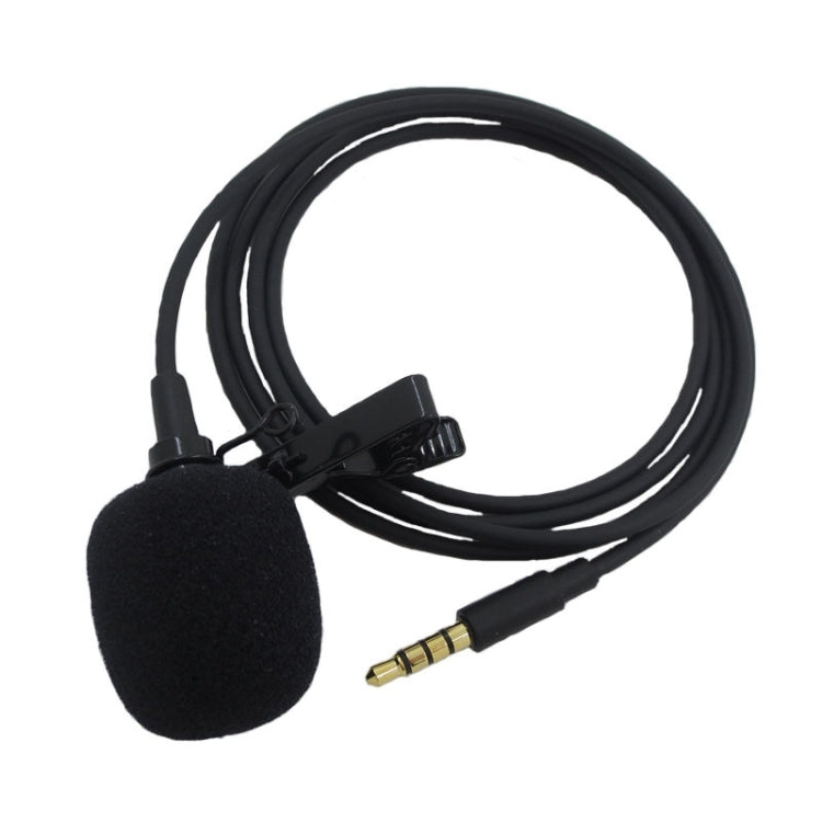 ZS0154 Recording Clip-on Collar Tie Mobile Phone Lavalier Microphone, Cable length: 1.2m (Black) by buy2fix