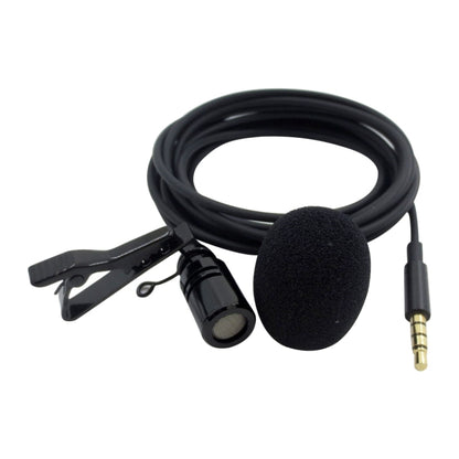 ZS0154 Recording Clip-on Collar Tie Mobile Phone Lavalier Microphone, Cable length: 2.5m (Black) by buy2fix