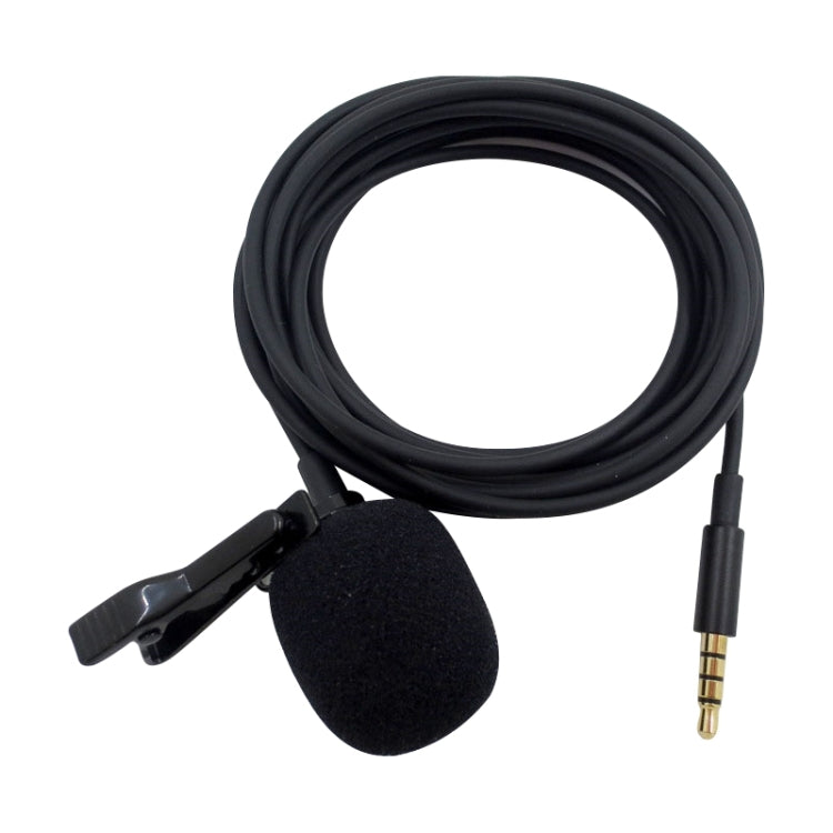 ZS0154 Recording Clip-on Collar Tie Mobile Phone Lavalier Microphone, Cable length: 2.5m (Black) by buy2fix