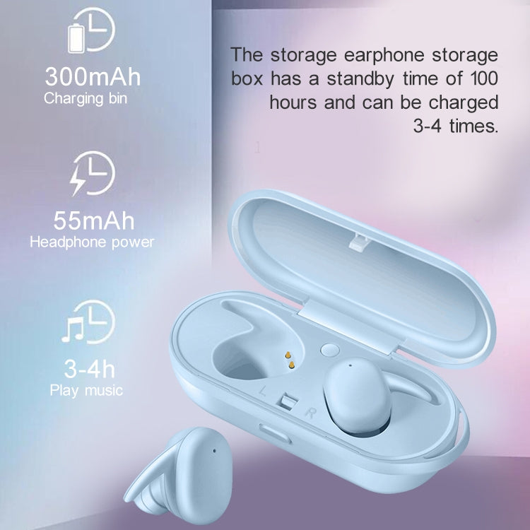 DT-7 IPX Waterproof Bluetooth 5.0 Wireless Bluetooth Earphone with 300mAh Magnetic Charging Box, Support Call(Black) by buy2fix