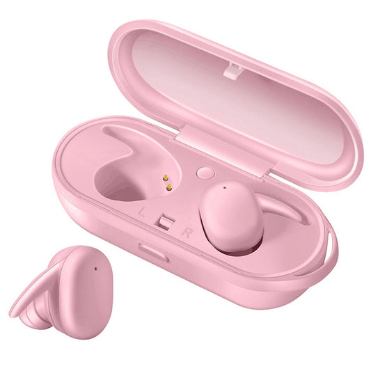 DT-7 IPX Waterproof Bluetooth 5.0 Wireless Bluetooth Earphone with 300mAh Magnetic Charging Box, Support Call(Pink) by buy2fix