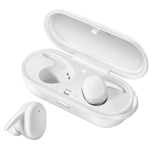 DT-7 IPX Waterproof Bluetooth 5.0 Wireless Bluetooth Earphone with 300mAh Magnetic Charging Box, Support Call(White) by buy2fix
