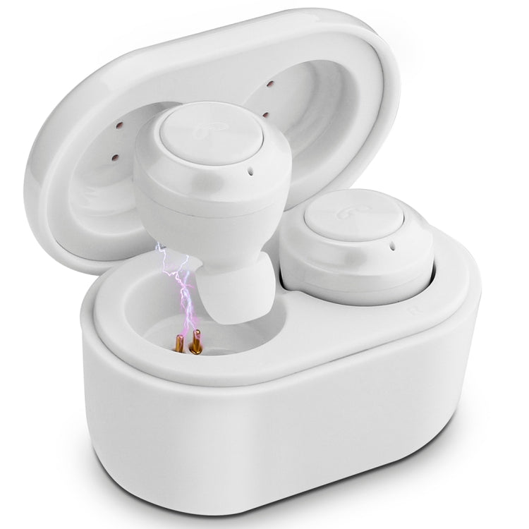 BTH-A6 Wireless Bluetooth 5.0 Earphone with Magnetic Charging Box (White) by buy2fix