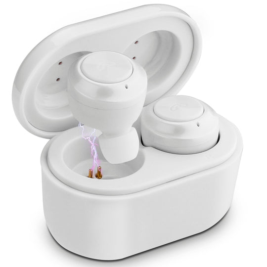 BTH-A6 Wireless Bluetooth 5.0 Earphone with Magnetic Charging Box (White)