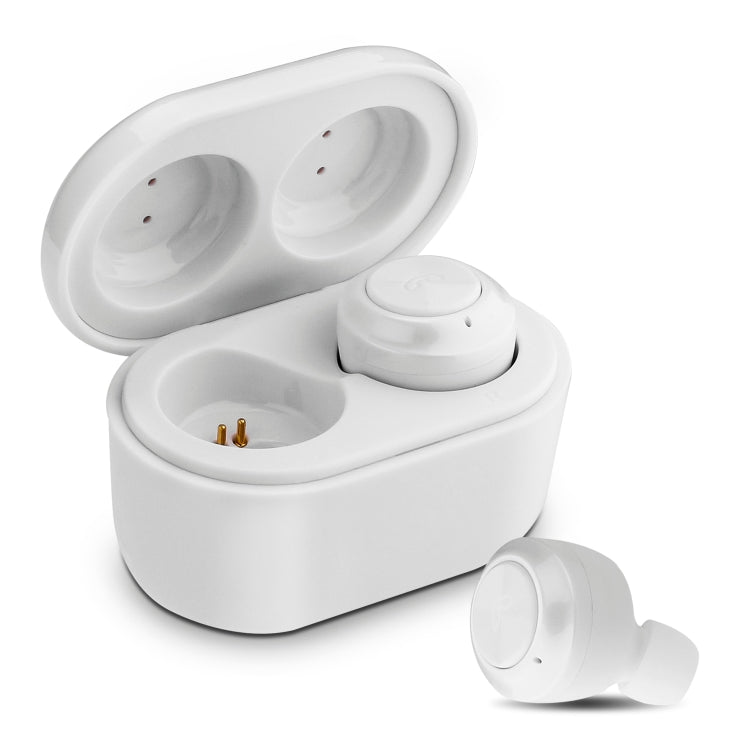 BTH-A6 Wireless Bluetooth 5.0 Earphone with Magnetic Charging Box (White) by buy2fix