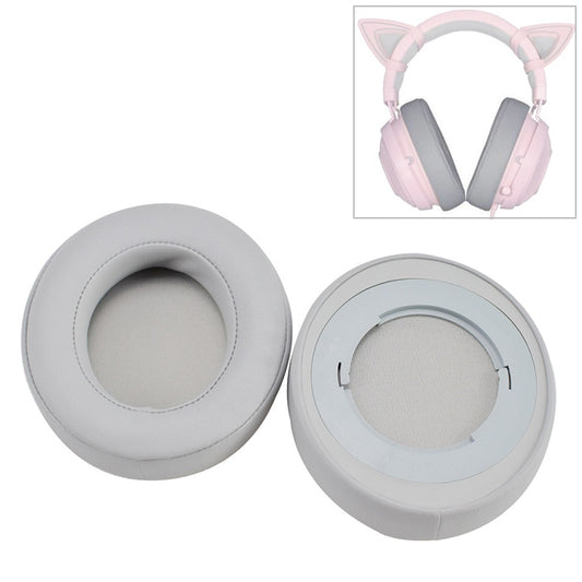 2 PCS For Razer Kraken 7.1 V2 Headphone Cushion Sponge Grey Net Cover Earmuffs Replacement Earpads - Earmuff & Pad by buy2fix | Online Shopping UK | buy2fix