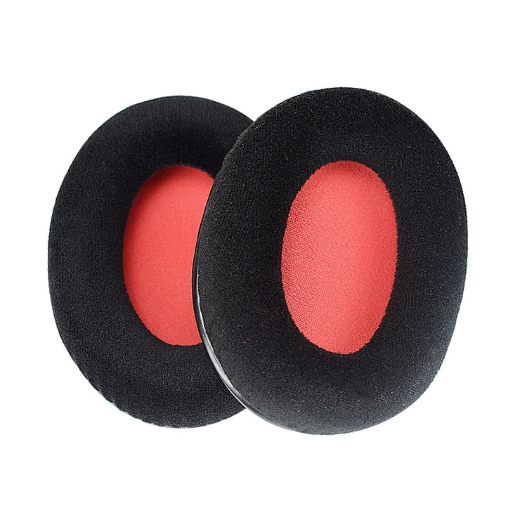 2 PCS For Kingston KHX-HSCP / HyperX Cloud II Headphone Cushion Flannel Red Net Sponge Cover Earmuffs Replacement Earpads - Earmuff & Pad by buy2fix | Online Shopping UK | buy2fix