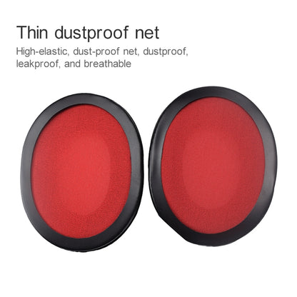 2 PCS For Kingston KHX-HSCP / HyperX Cloud II Headphone Cushion Flannel Red Net Sponge Cover Earmuffs Replacement Earpads - Earmuff & Pad by buy2fix | Online Shopping UK | buy2fix