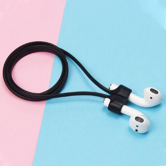Wireless Bluetooth Headset Anti-lost Rope Magnetic Silicone Lanyard for Apple AirPods 1 / 2(Black) - Anti-lost & Holder by buy2fix | Online Shopping UK | buy2fix