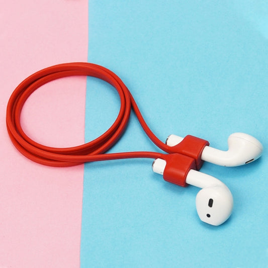 Wireless Bluetooth Headset Anti-lost Rope Magnetic Silicone Lanyard for Apple AirPods 1 / 2(Red) - Anti-lost & Holder by buy2fix | Online Shopping UK | buy2fix