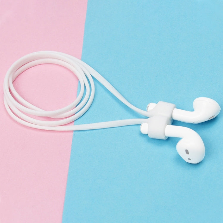 Wireless Bluetooth Headset Anti-lost Rope Magnetic Silicone Lanyard for Apple AirPods 1 / 2(White) - Anti-lost & Holder by buy2fix | Online Shopping UK | buy2fix