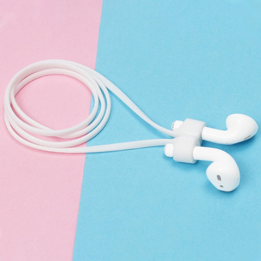 Wireless Bluetooth Headset Anti-lost Rope Magnetic Silicone Lanyard for Apple AirPods 1 / 2(White) - Anti-lost & Holder by buy2fix | Online Shopping UK | buy2fix
