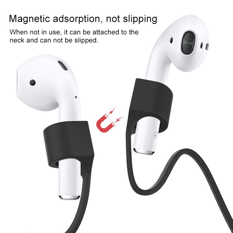 Wireless Bluetooth Headset Anti-lost Rope Magnetic Silicone Lanyard for Apple AirPods 1 / 2(White) - Anti-lost & Holder by buy2fix | Online Shopping UK | buy2fix