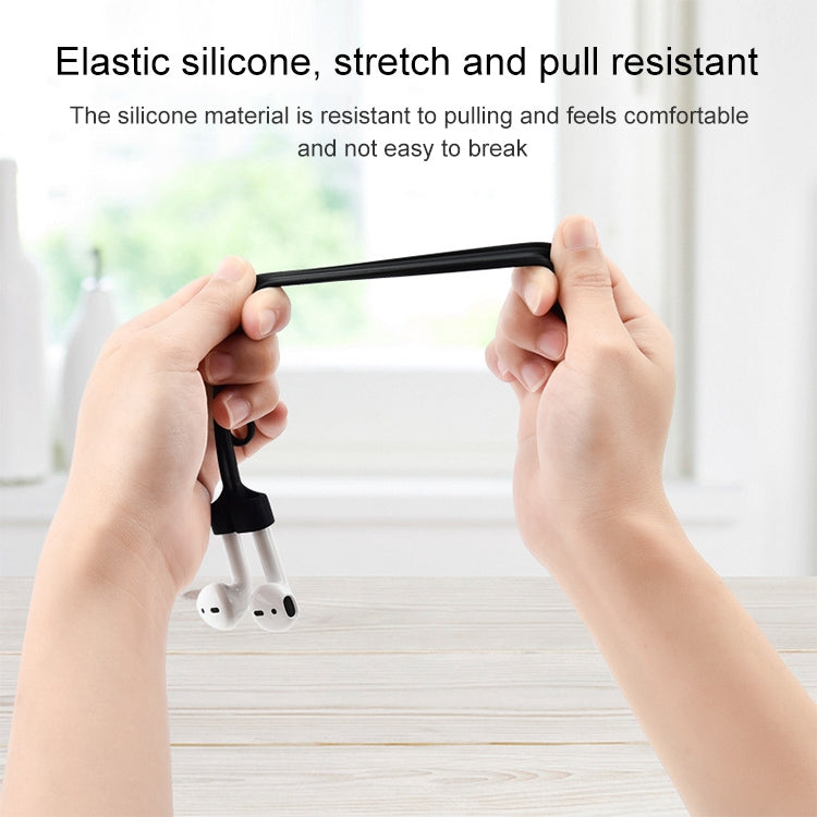Wireless Bluetooth Headset Anti-lost Rope Magnetic Silicone Lanyard for Apple AirPods 1 / 2(White) - Anti-lost & Holder by buy2fix | Online Shopping UK | buy2fix