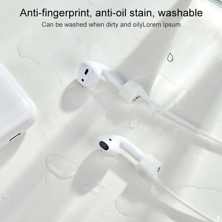 Wireless Bluetooth Headset Anti-lost Rope Magnetic Silicone Lanyard for Apple AirPods 1 / 2(White) - Anti-lost & Holder by buy2fix | Online Shopping UK | buy2fix
