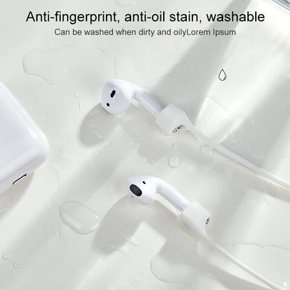 Wireless Bluetooth Headset Anti-lost Rope Magnetic Silicone Lanyard for Apple AirPods 1 / 2(White) - Anti-lost & Holder by buy2fix | Online Shopping UK | buy2fix