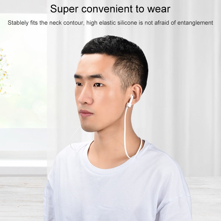Wireless Bluetooth Headset Anti-lost Rope Magnetic Silicone Lanyard for Apple AirPods 1 / 2(White) - Anti-lost & Holder by buy2fix | Online Shopping UK | buy2fix