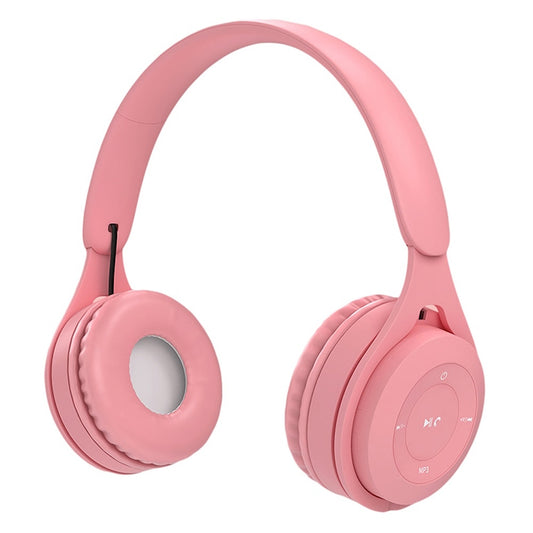 Y08 Hifi Sound Quality Macaron Bluetooth Headset, Supports Calling & TF Card & 3.5mm AUX (Pink) by buy2fix