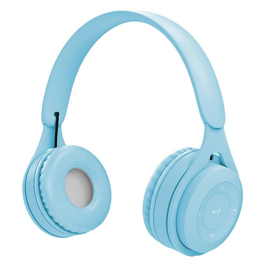Y08 Hifi Sound Quality Macaron Bluetooth Headset, Supports Calling & TF Card & 3.5mm AUX (Blue) by buy2fix