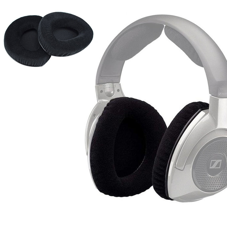 2 PCS For Sennheiser RS160 / 170 / HDR170 / 180 / 160 Flannelette Earphone Cushion Cover Earmuffs Replacement Earpads without Buckle - Earmuff & Pad by buy2fix | Online Shopping UK | buy2fix