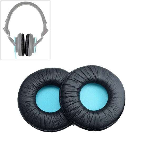 2 PCS For SONY MDR-V55 Earphone Cushion Leather Cover Earmuffs Replacement Earpads (Blue)