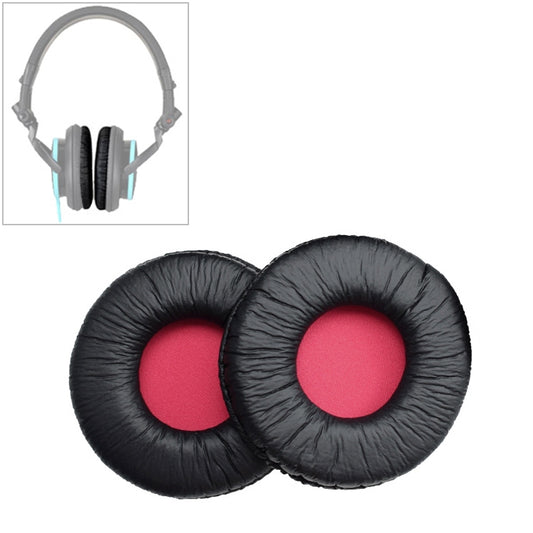 2 PCS For SONY MDR-V55 Earphone Cushion Leather Cover Earmuffs Replacement Earpads (Red) - Earmuff & Pad by buy2fix | Online Shopping UK | buy2fix