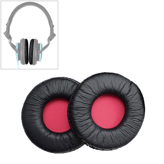 Coussin d'écouteurs en cuir pour SONY MDR-V55, 2 pièces, protège-oreilles de remplacement (rouge)