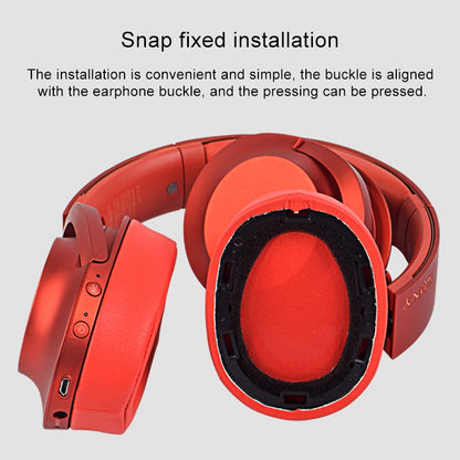 2pcs Sponge Headphone Protective Case for Sony MDR-100ABN / WH-H900N(Twilight red) - Earmuff & Pad by buy2fix | Online Shopping UK | buy2fix