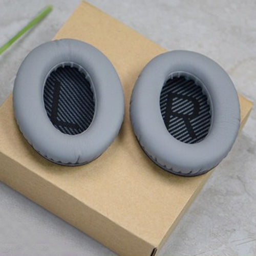 1 Pair Soft Earmuff Headphone Jacket with LR Cotton for BOSE QC2 / QC15 / AE2 / QC25 / QC35(Black Grey) - Earmuff & Pad by buy2fix | Online Shopping UK | buy2fix